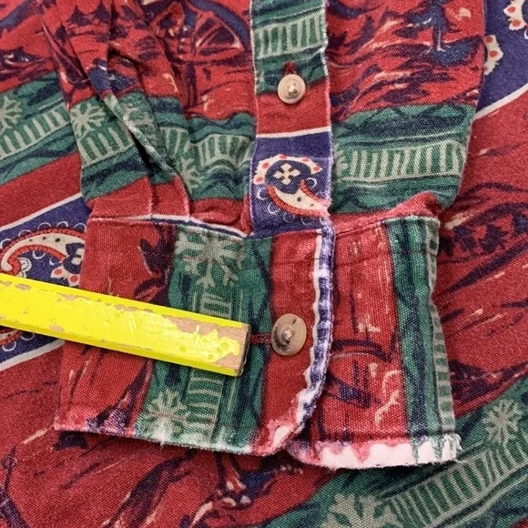Men’s Pendleton Multicolor Paisley Outdoor Print Button Long Sleeve Shirt Size L - Picture 5 of 15